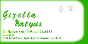 gizella matyus business card
