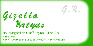 gizella matyus business card